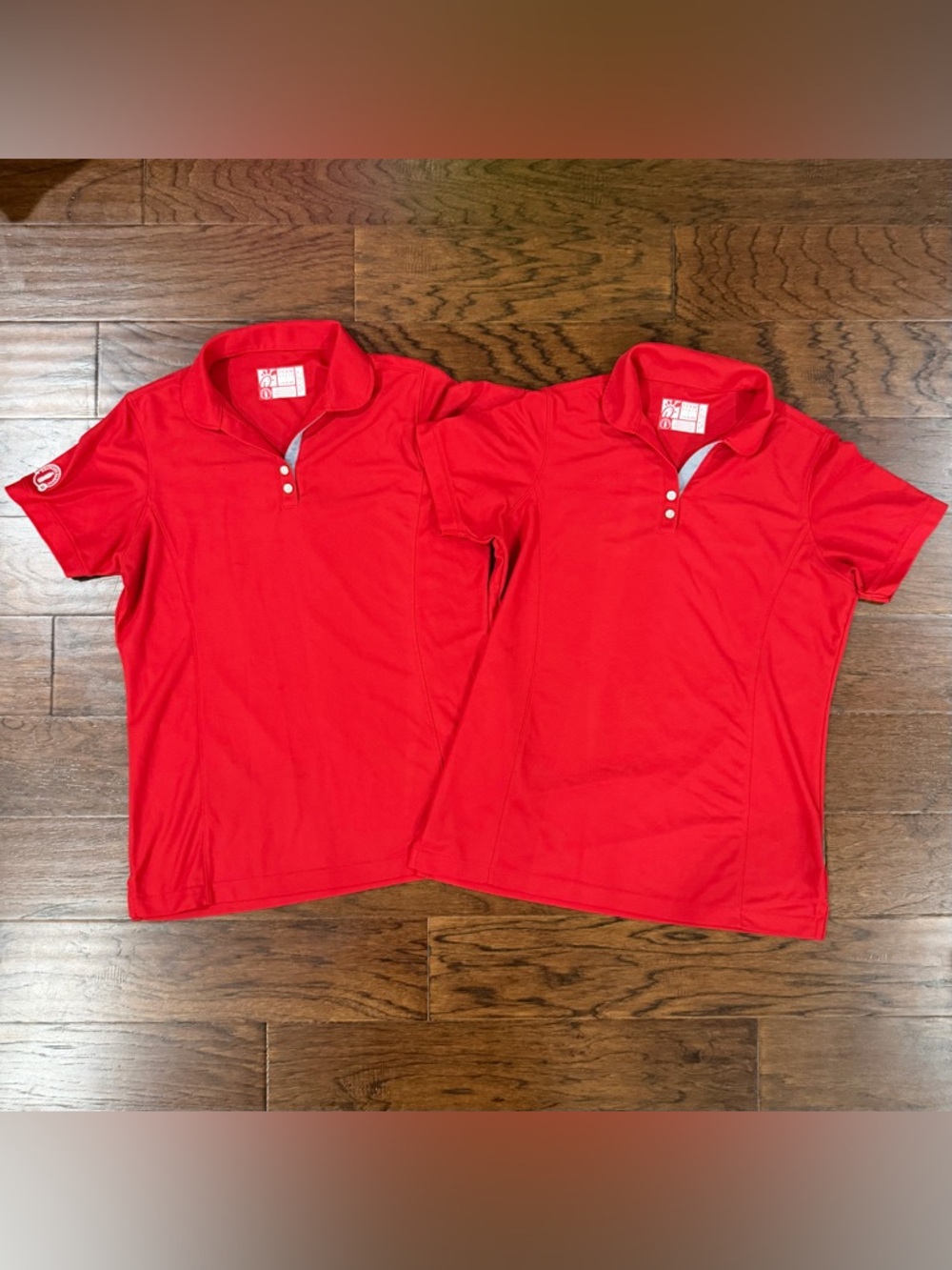 Lot of 2 Chick-Fil-A Polo Women’s Shirt M Oobe Team Style Red Uniform Recycled